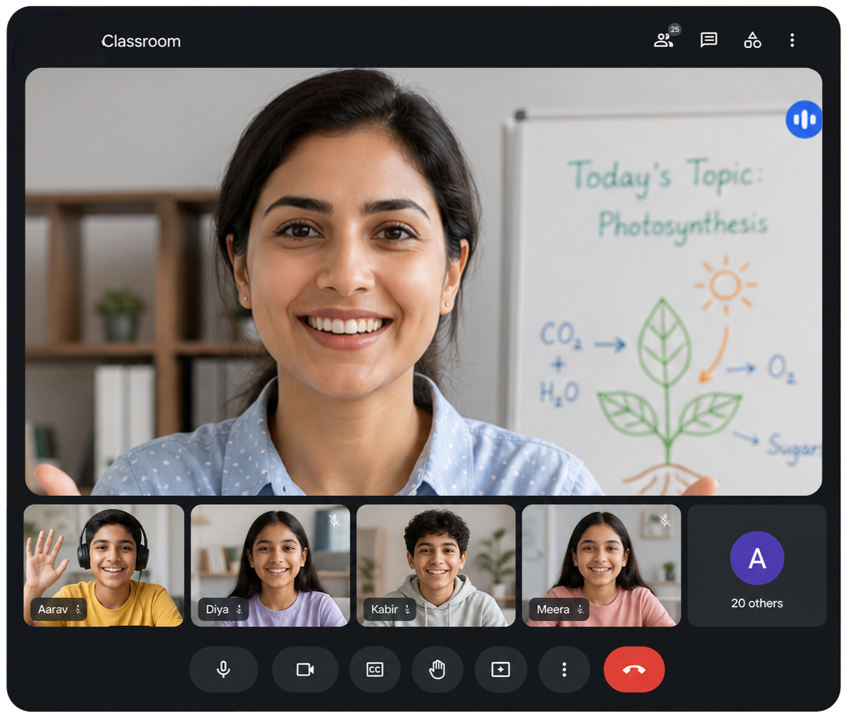 Live virtual classroom session